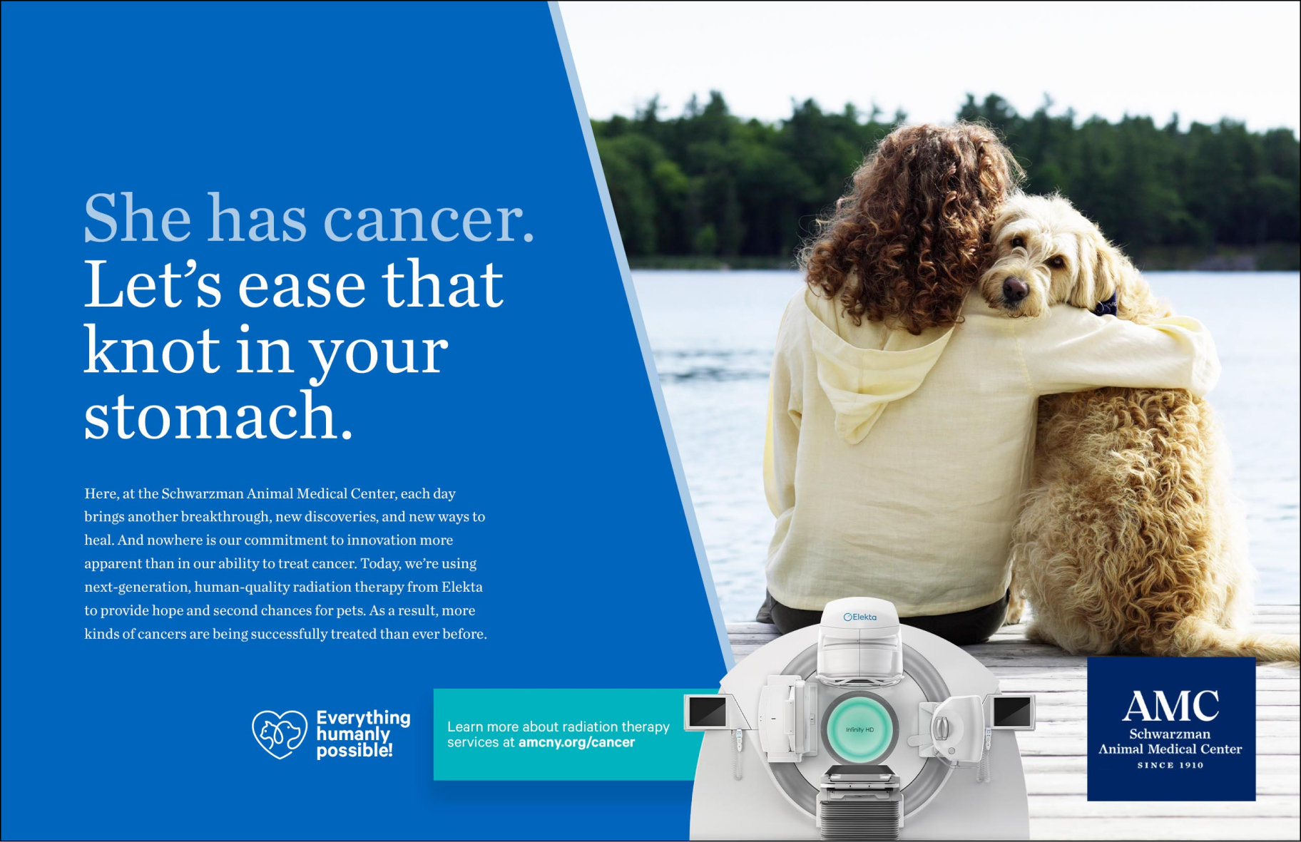 She has cancer. Let's ease that know if your stomach.