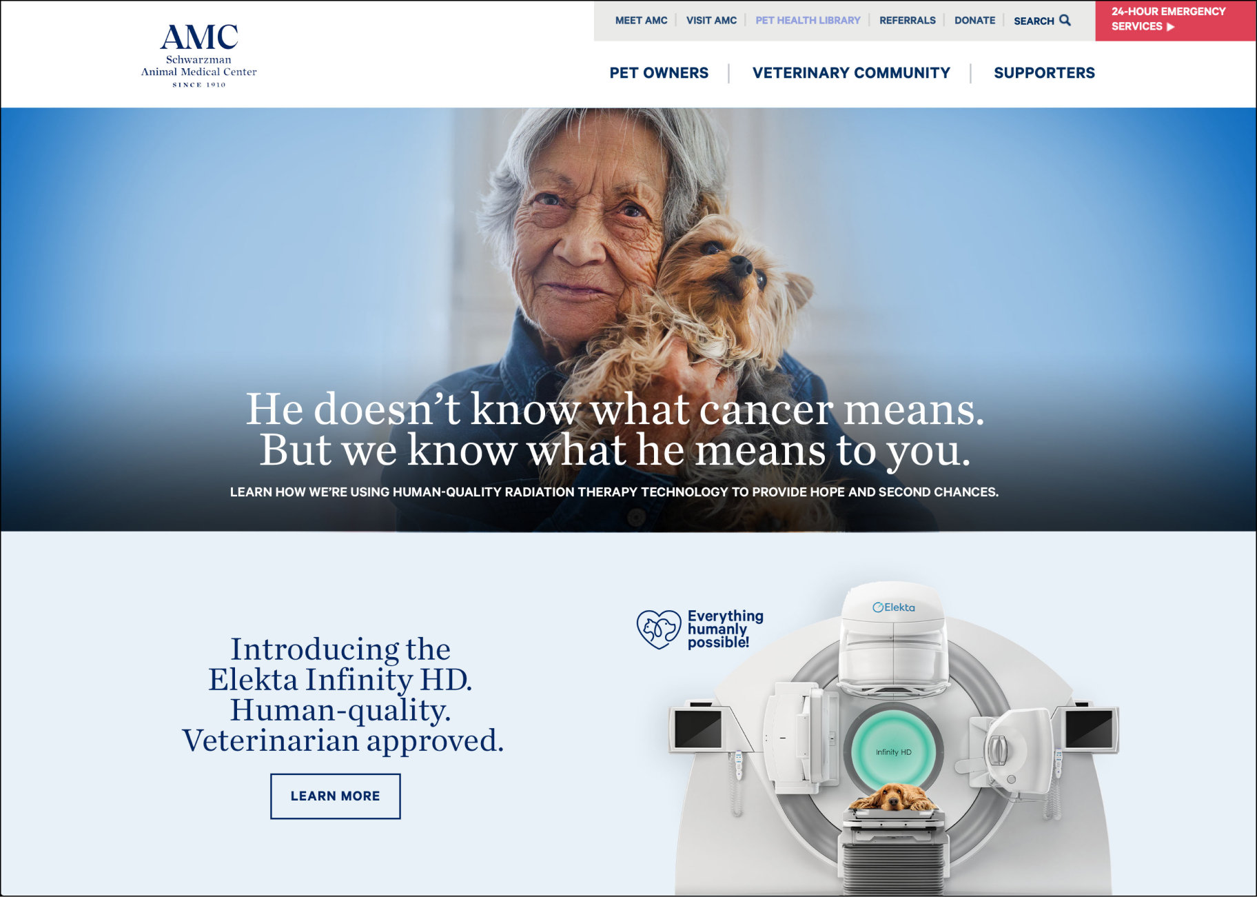 He doesn't know what cancer means. But we know what he means to you.